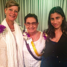 Malini, with Norma Rosenbloom and Neptune City Councilmember and Mayoral candidate Pamela Renee Monmouth Democratic Women's Caucus - with Pamela Renee and Norma Rosenbloom
